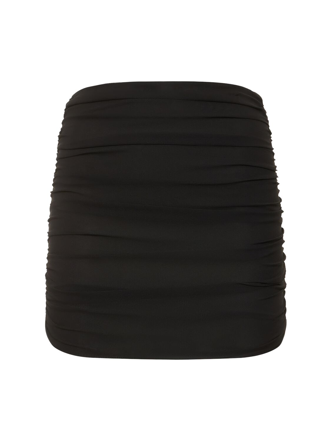 The Andamane Livia Stretch Georgette Mini Skirt In Black