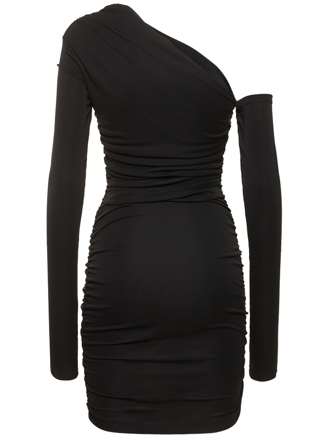 Shop The Andamane Olimpia Draped Stretch Jersey Midi Dress In Black