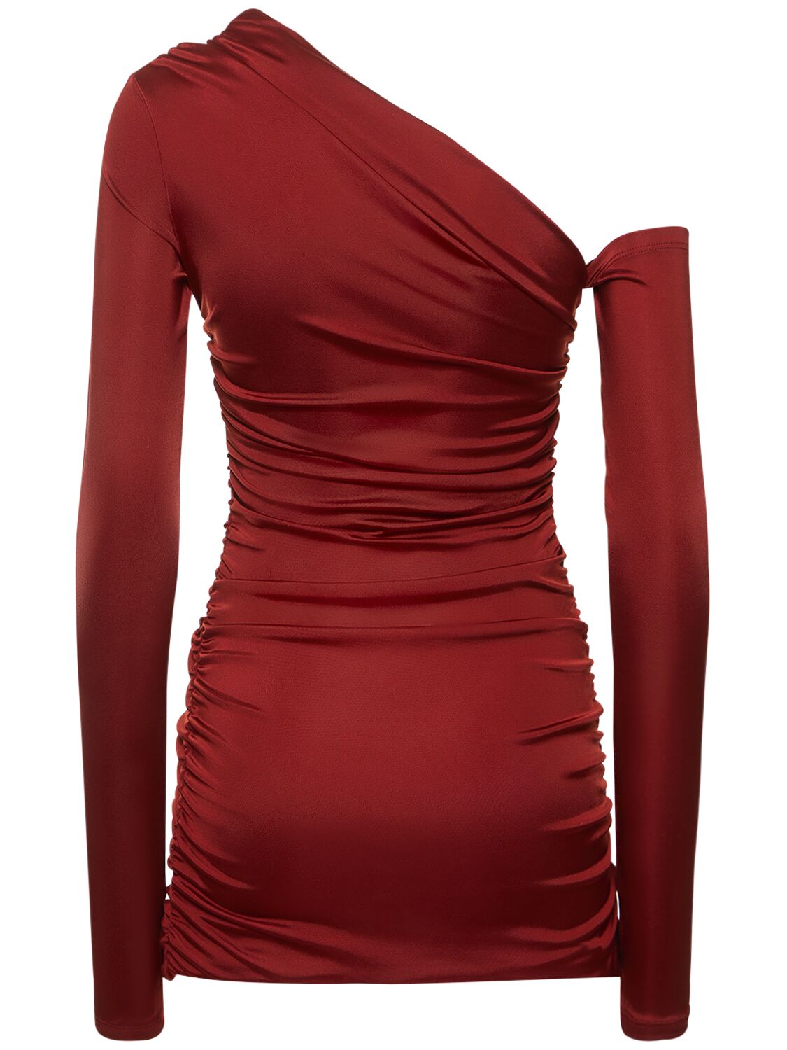 Shop The Andamane Olimpia Draped Stretch Jersey Midi Dress In Red