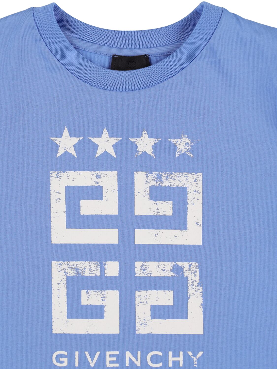 Shop Givenchy Cotton Jersey T-shirt In Blue