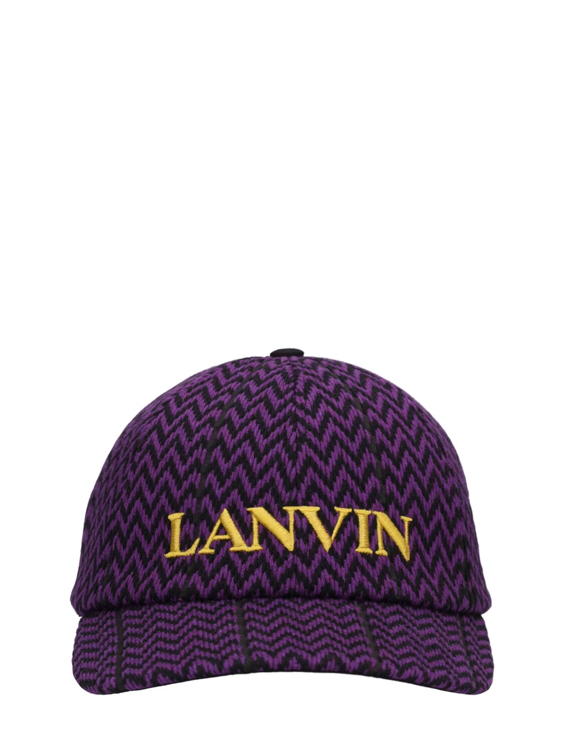 Lanvin Canvas Baseball Hat In Purple