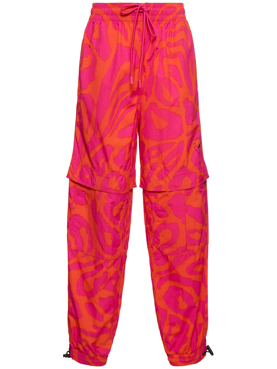 Adidas By Stella Mccartney 印花裤子 In Fuchsia,orange