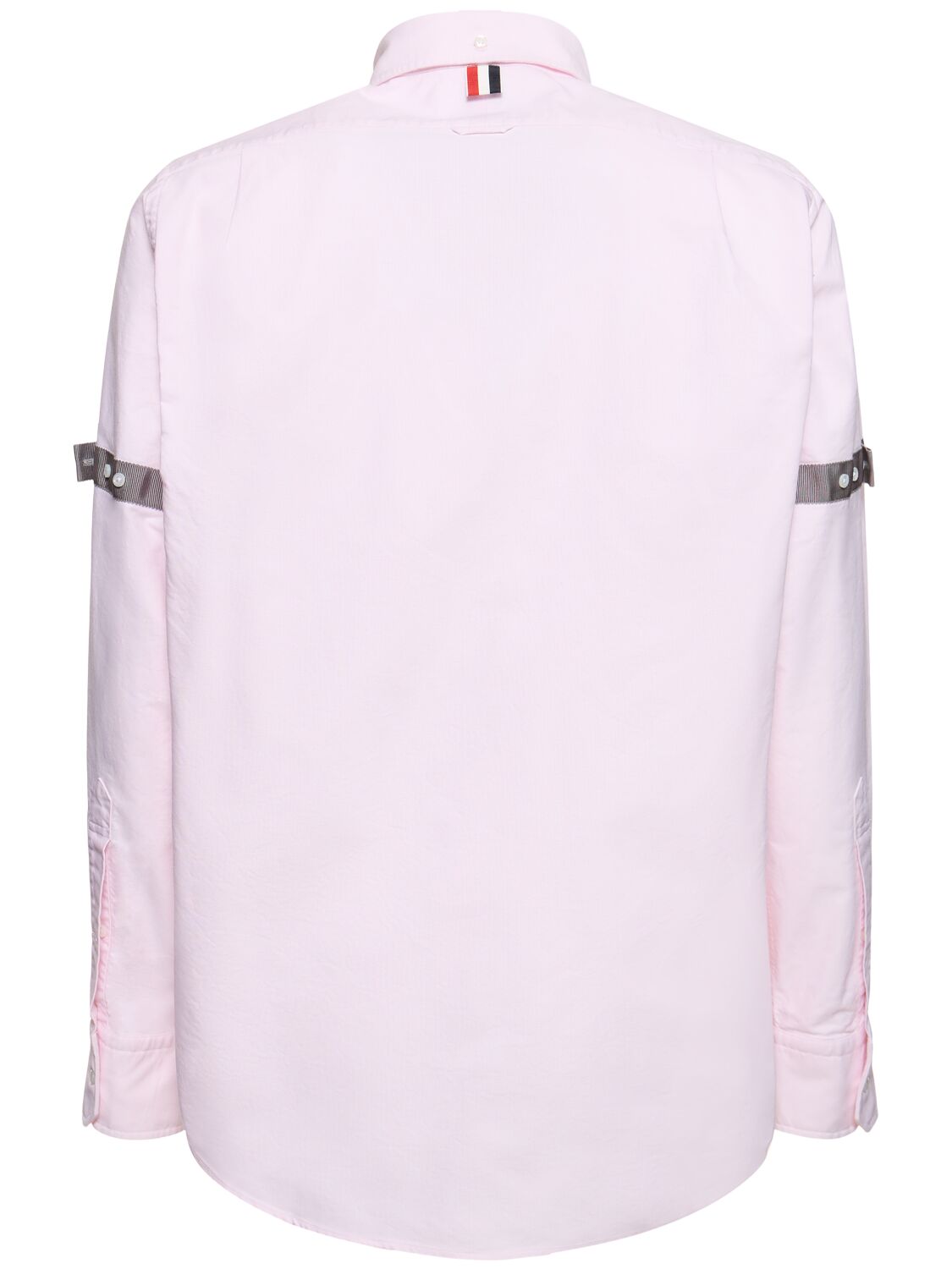Shop Thom Browne Straight Fit Mini Round Collar Shirt In Lt Pink