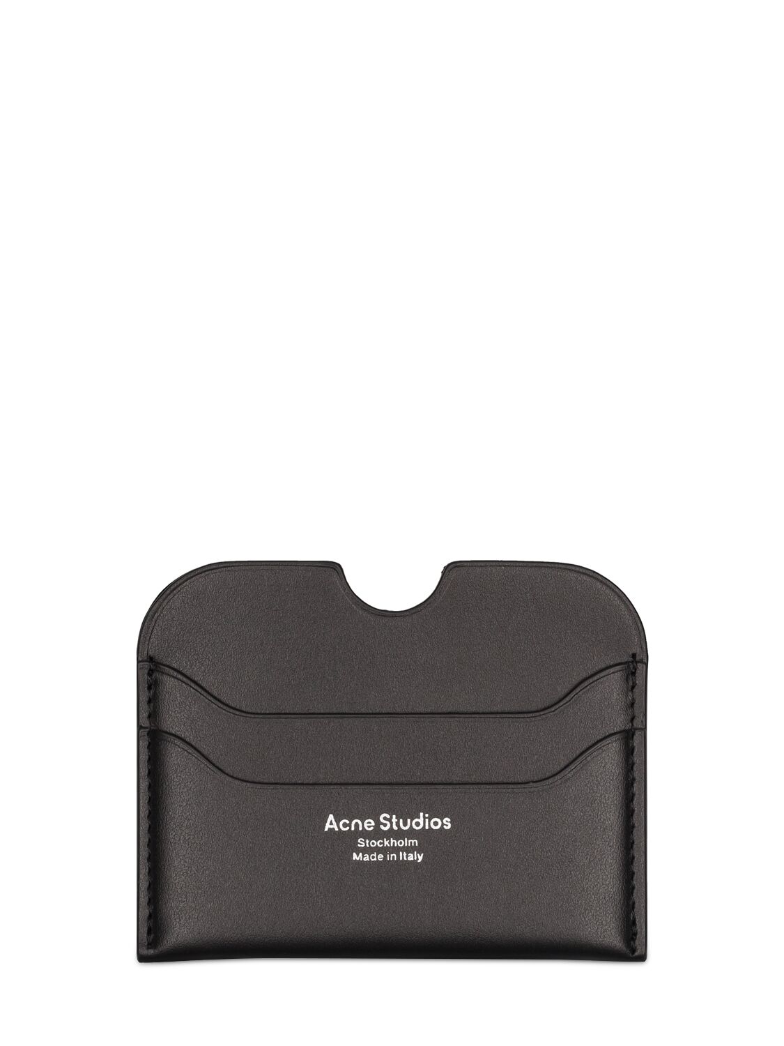 Shop Acne Studios Large Elmas Leather Card Holder In Black
