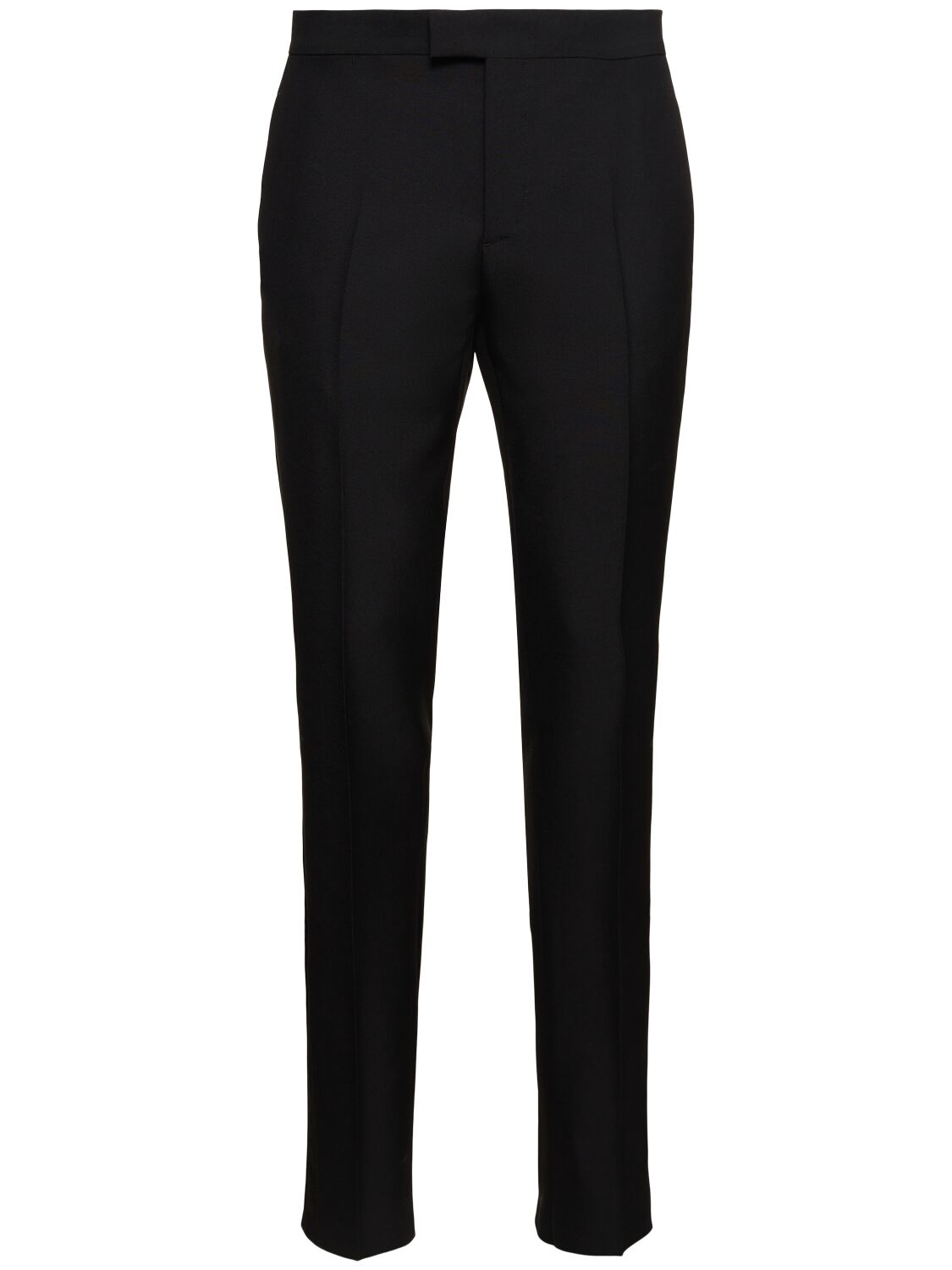 Versace Wool & Mohair Evening Trousers In 1b000-black