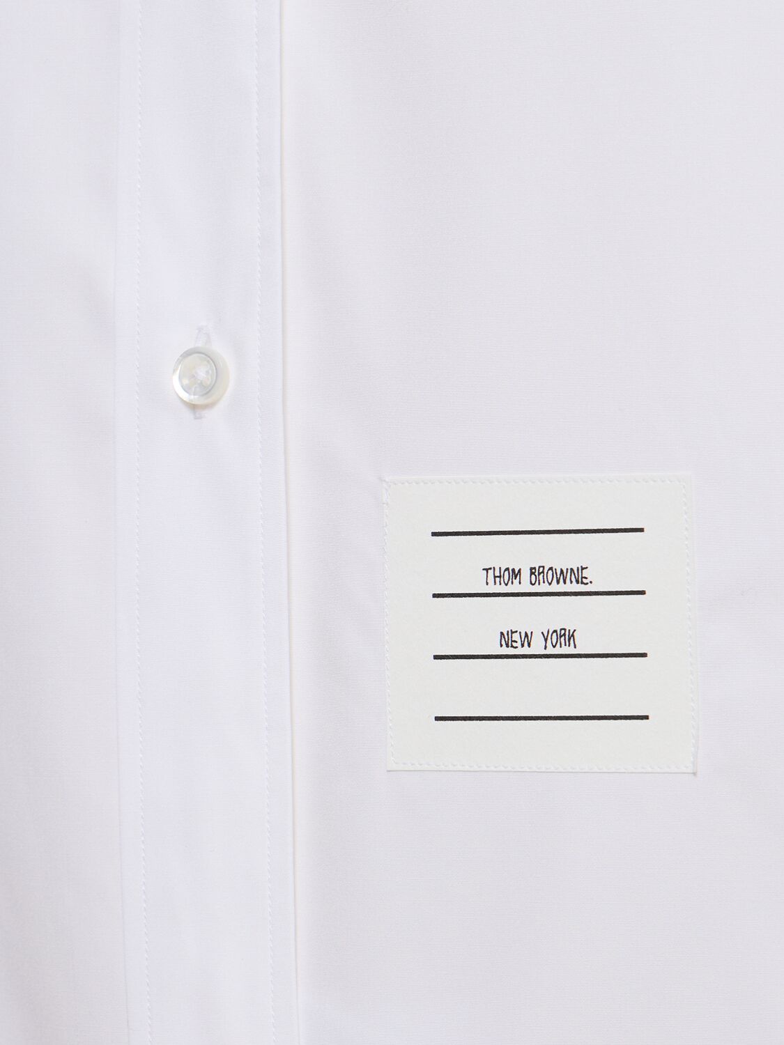 Shop Thom Browne Classic Cotton Poplin Shirt In White