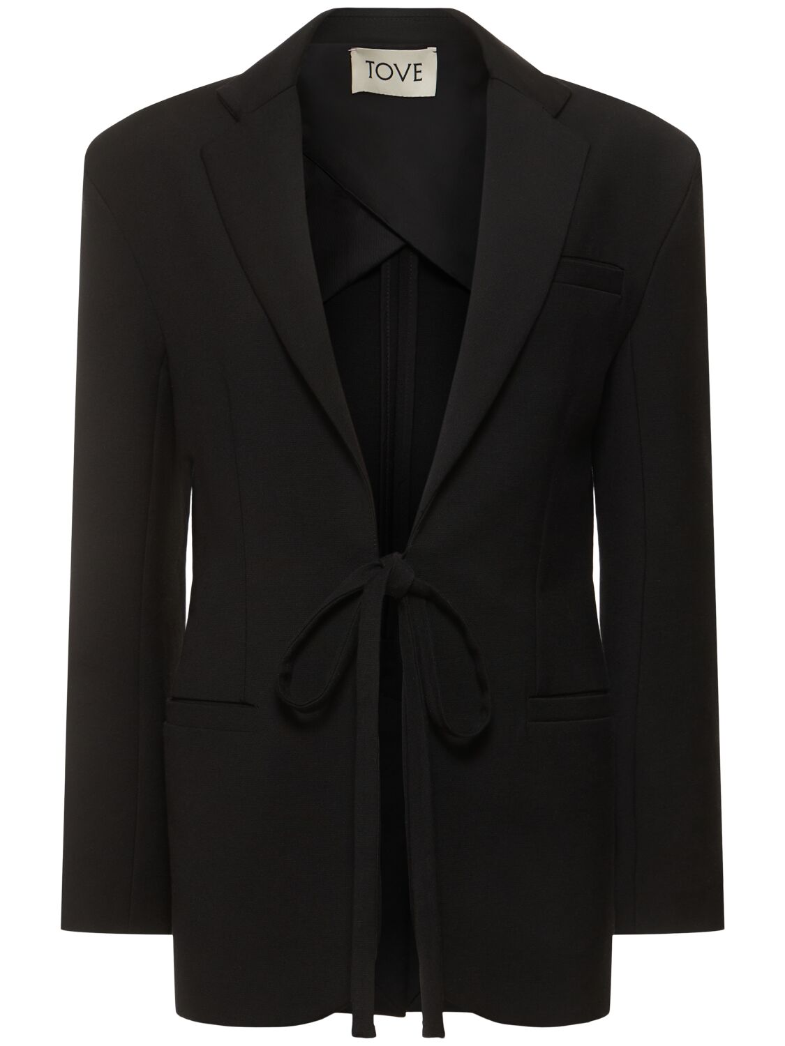 Shop Tove Ade Tailored Cotton Blend Jacket In Black