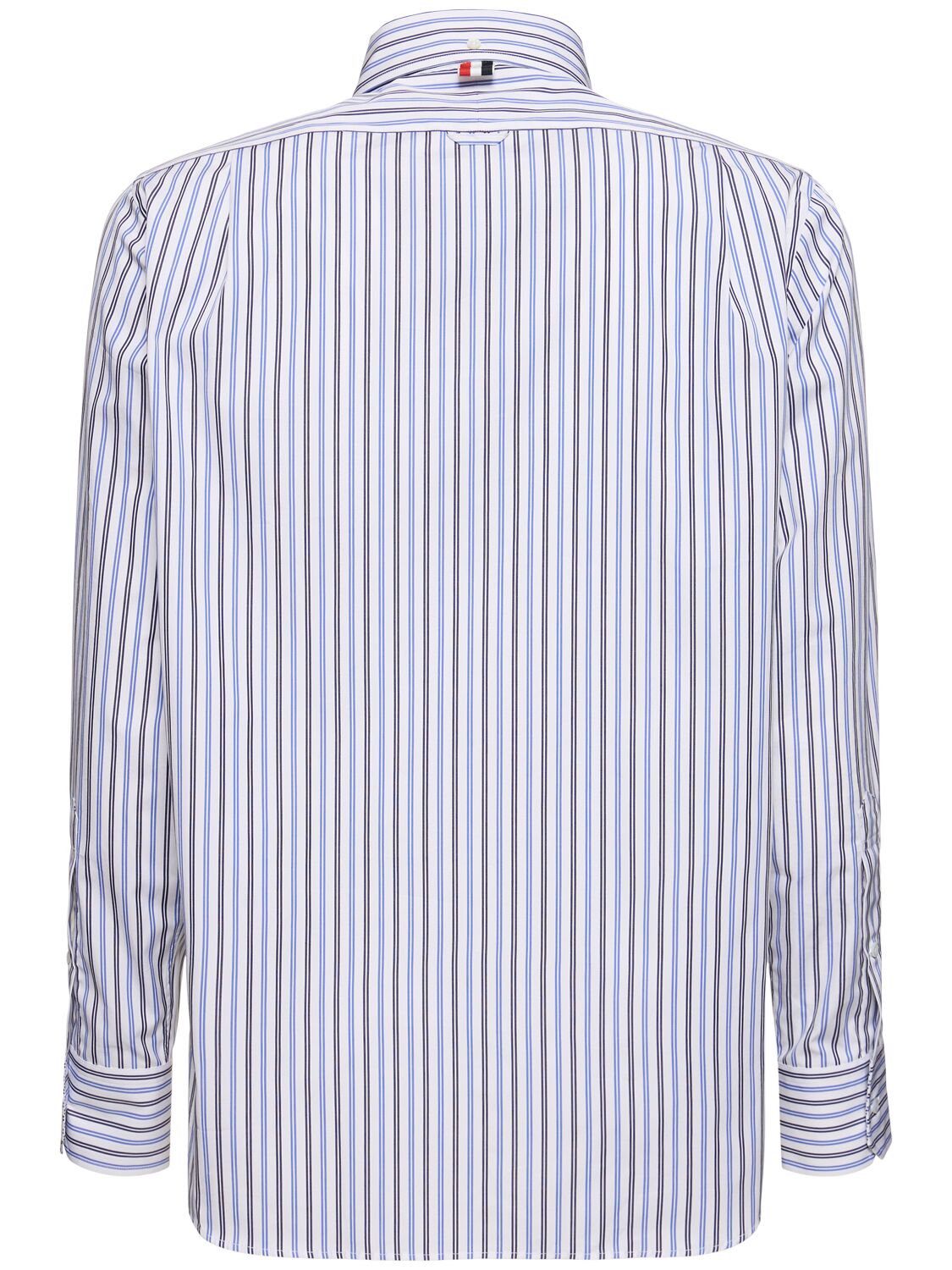 Shop Thom Browne Striped Poplin Shirt In 블루