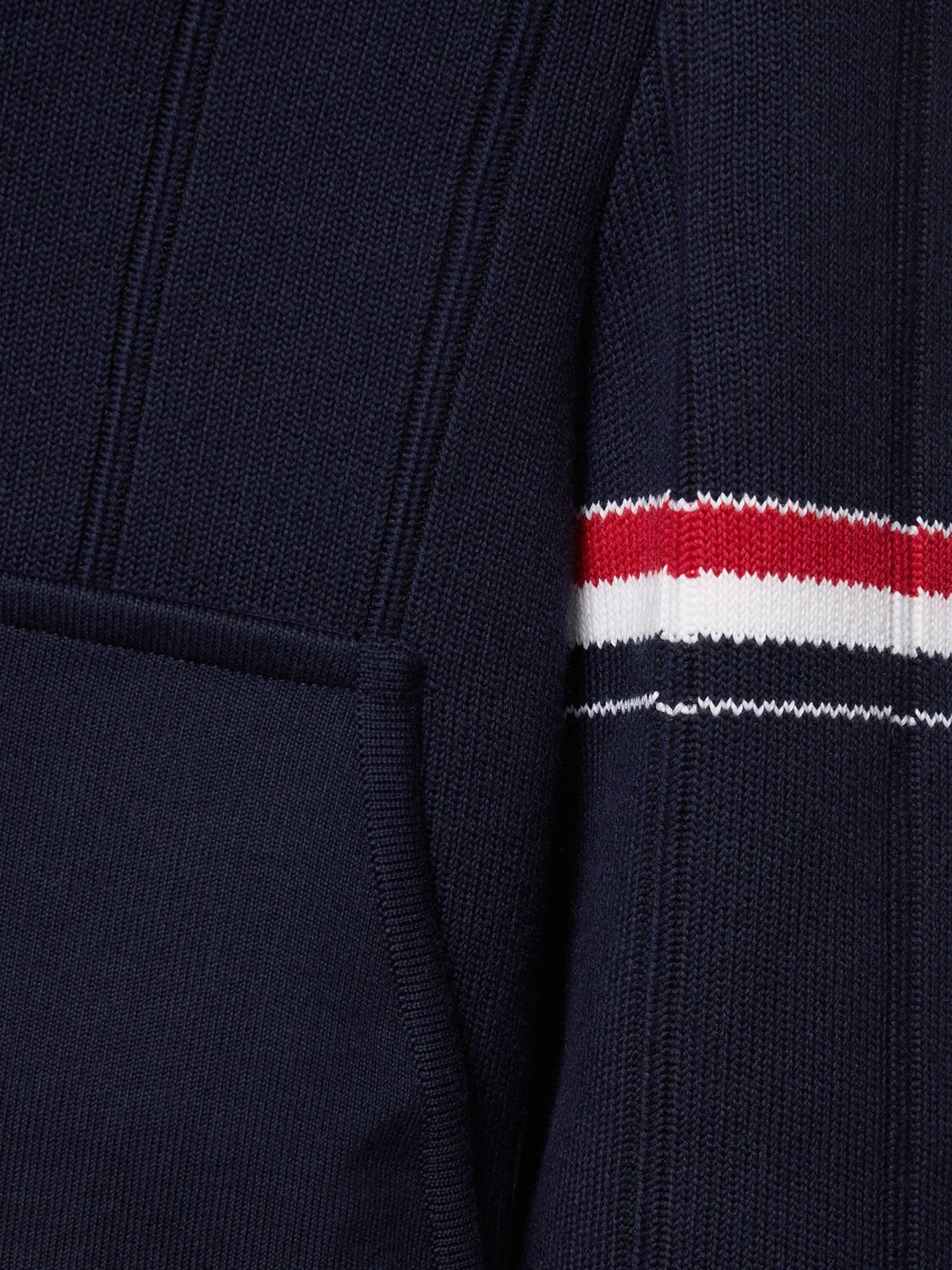 Shop Thom Browne Cotton & Cashmere Jacket In Navy