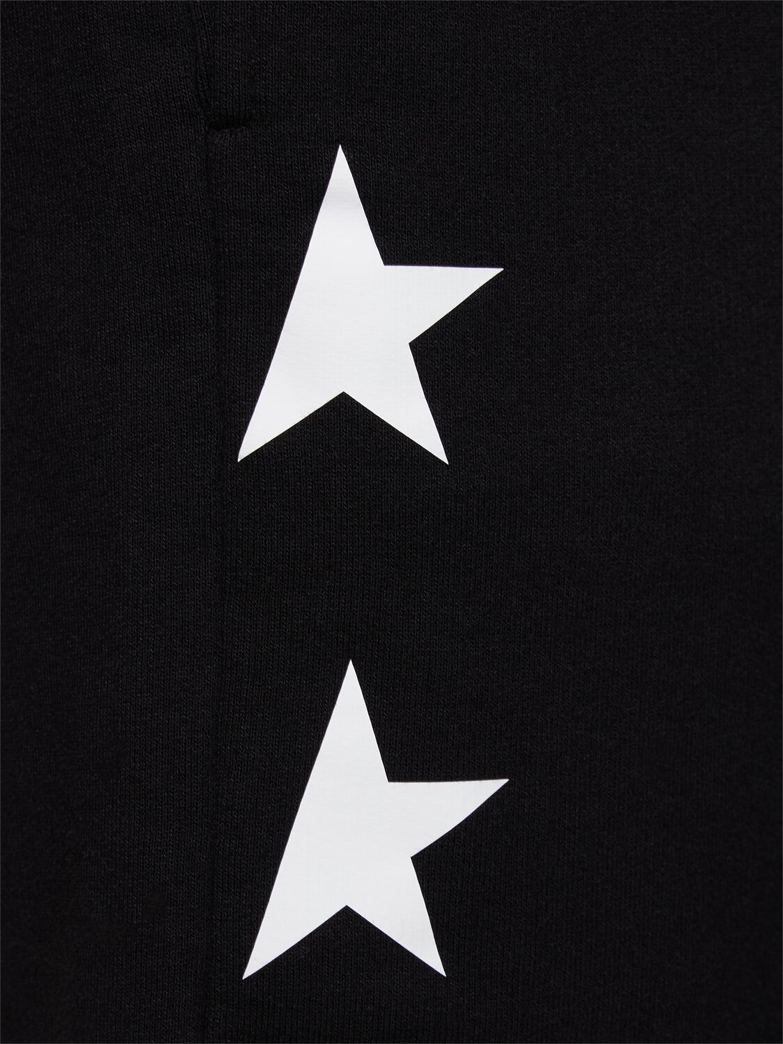 Shop Golden Goose Star Cotton Wide Sweat Shorts In 블랙