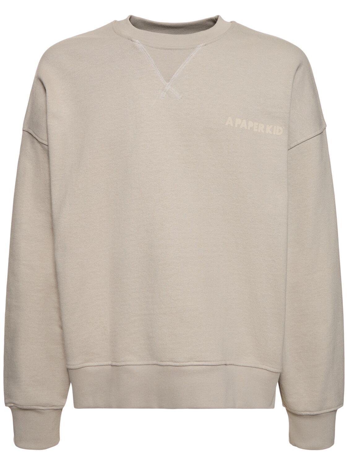A Paper Kid Unisex Sweatshirt In Grey