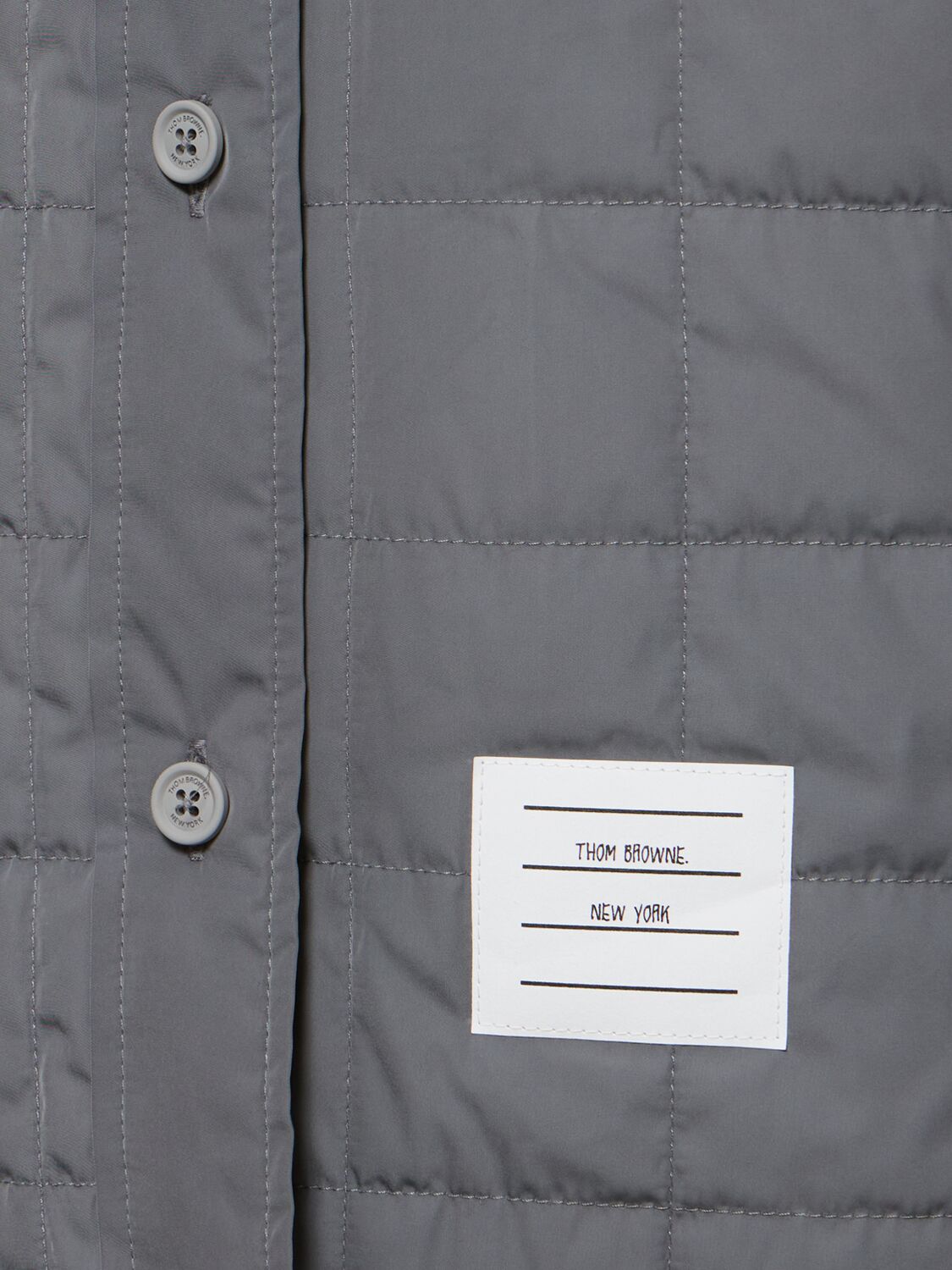 Shop Thom Browne Quilted Tech Down Jacket In Grey,white