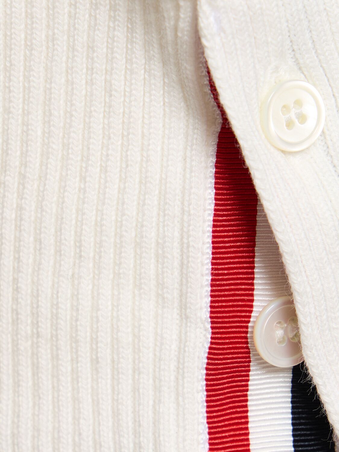 Shop Thom Browne Milano Stitch Cotton Crewneck Sweater In White