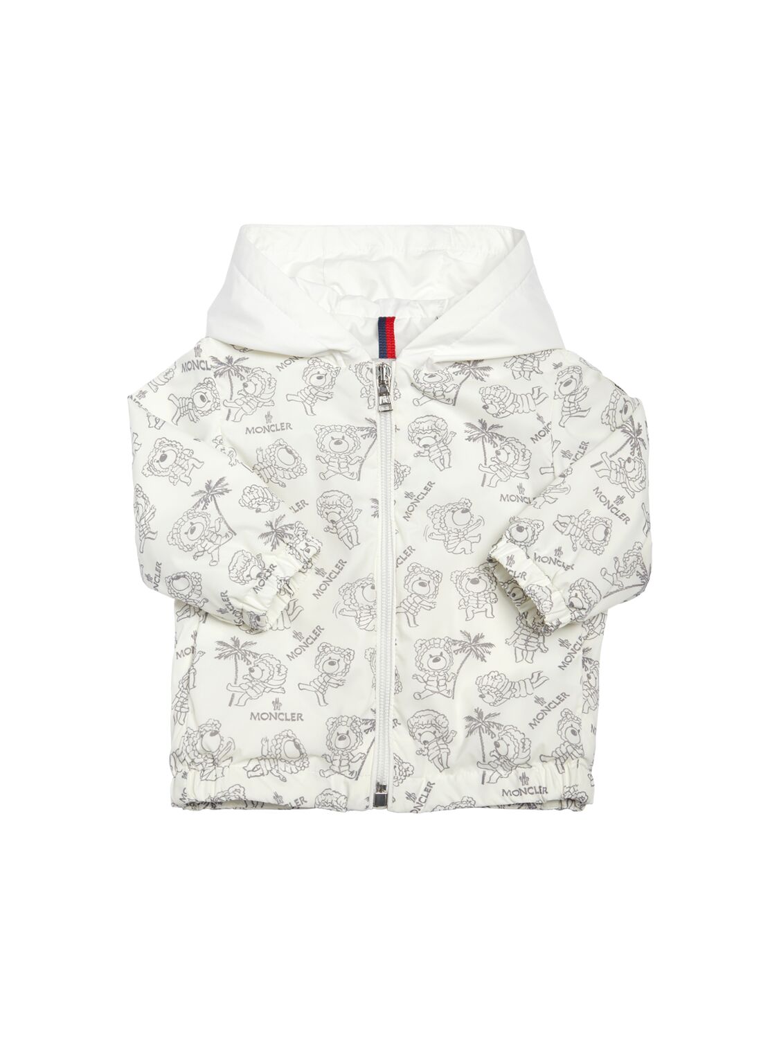 Moncler Kids' Fynn Printed Nylon Jacket In White