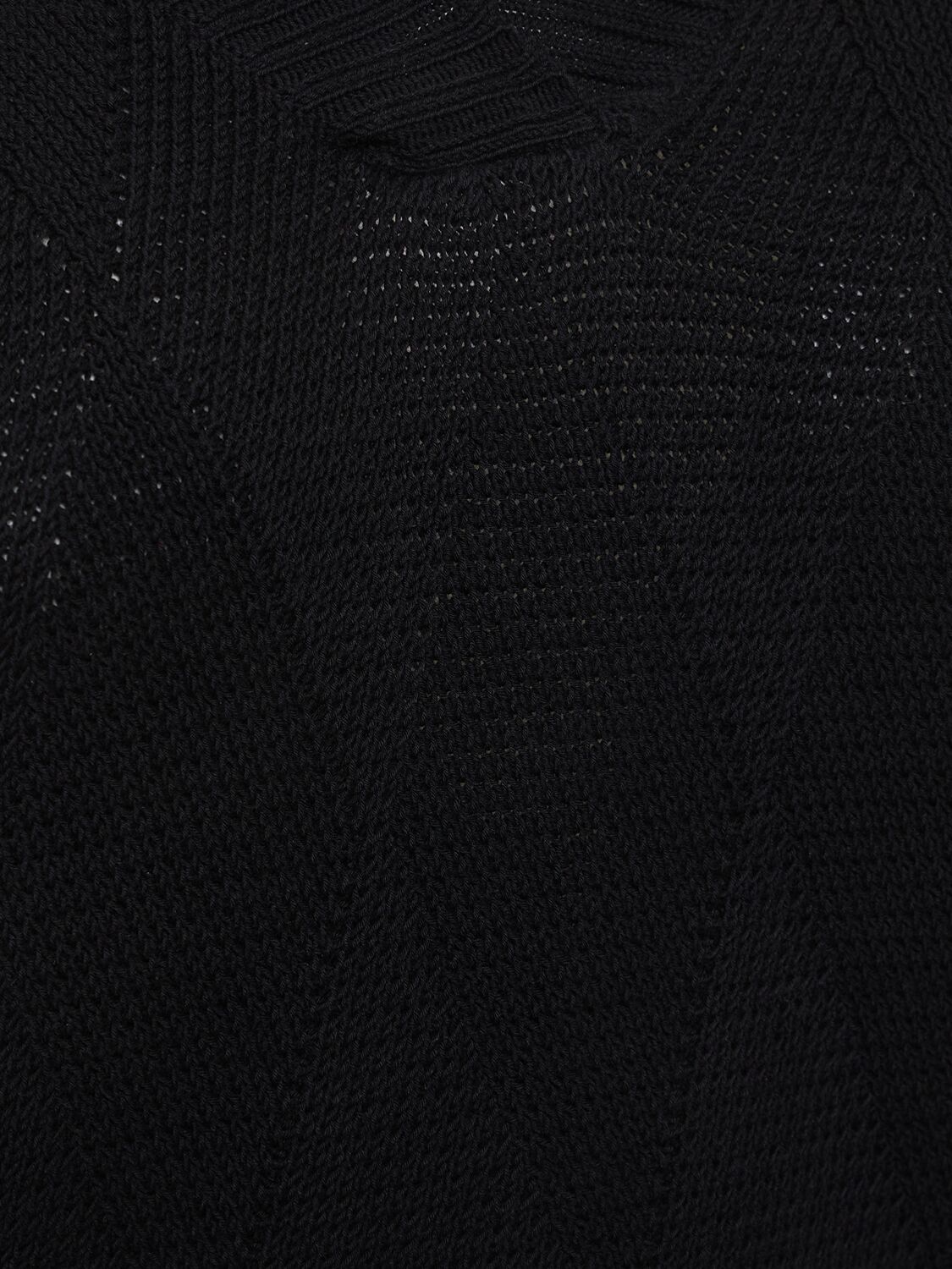 Shop Max Mara Zebio Cotton Knit V Neck Vest In Black