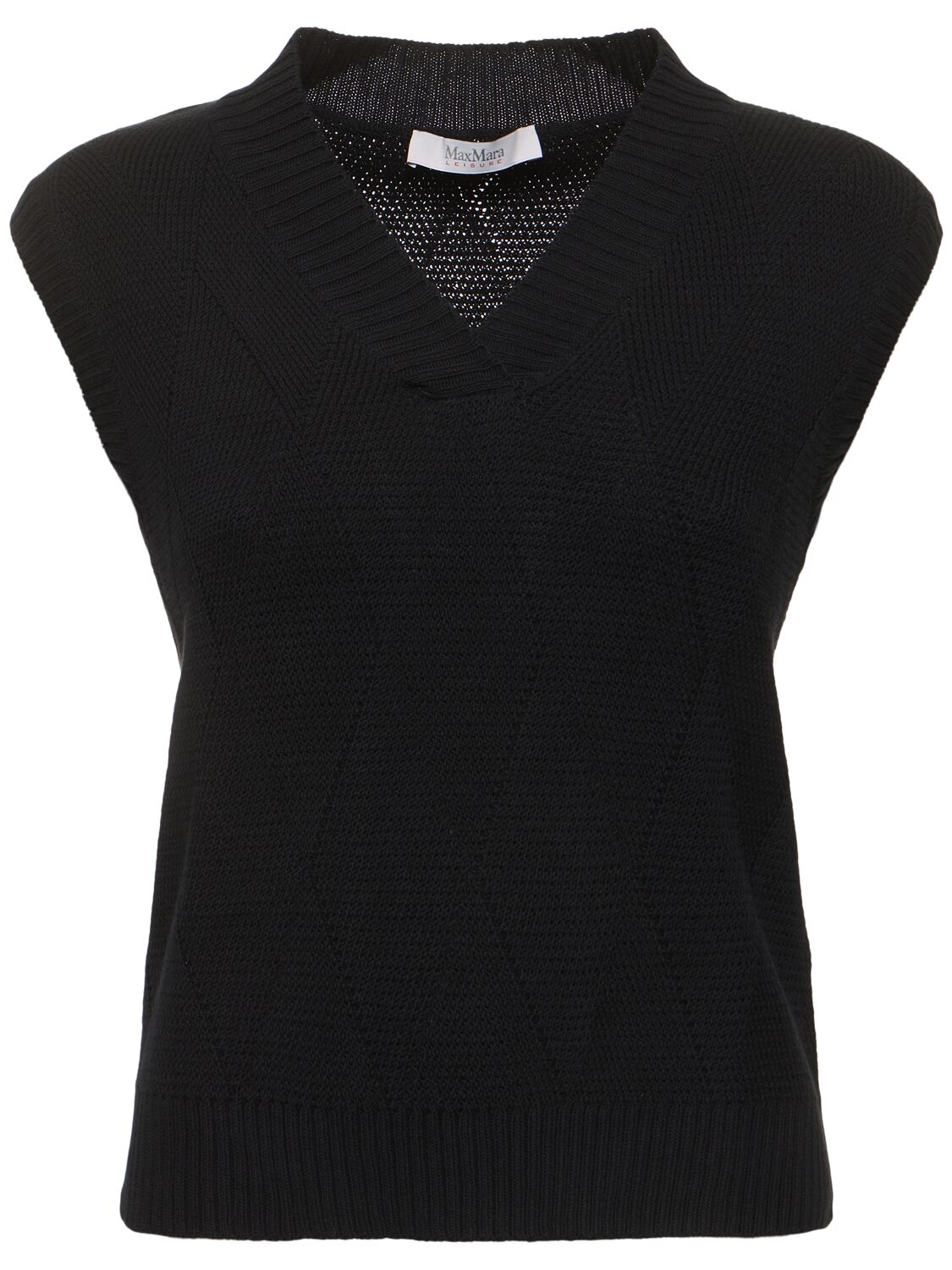 Image of Zebio Cotton Knit V Neck Vest