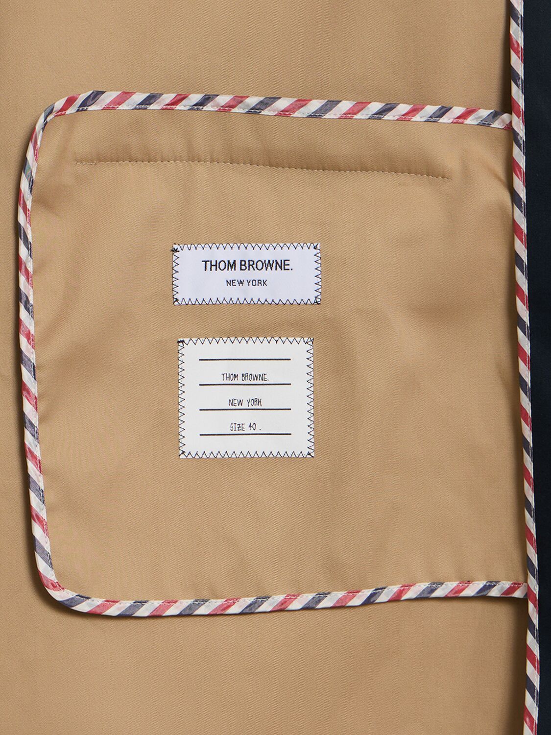 Shop Thom Browne Cotton Mackintosh Short Coat In Navy