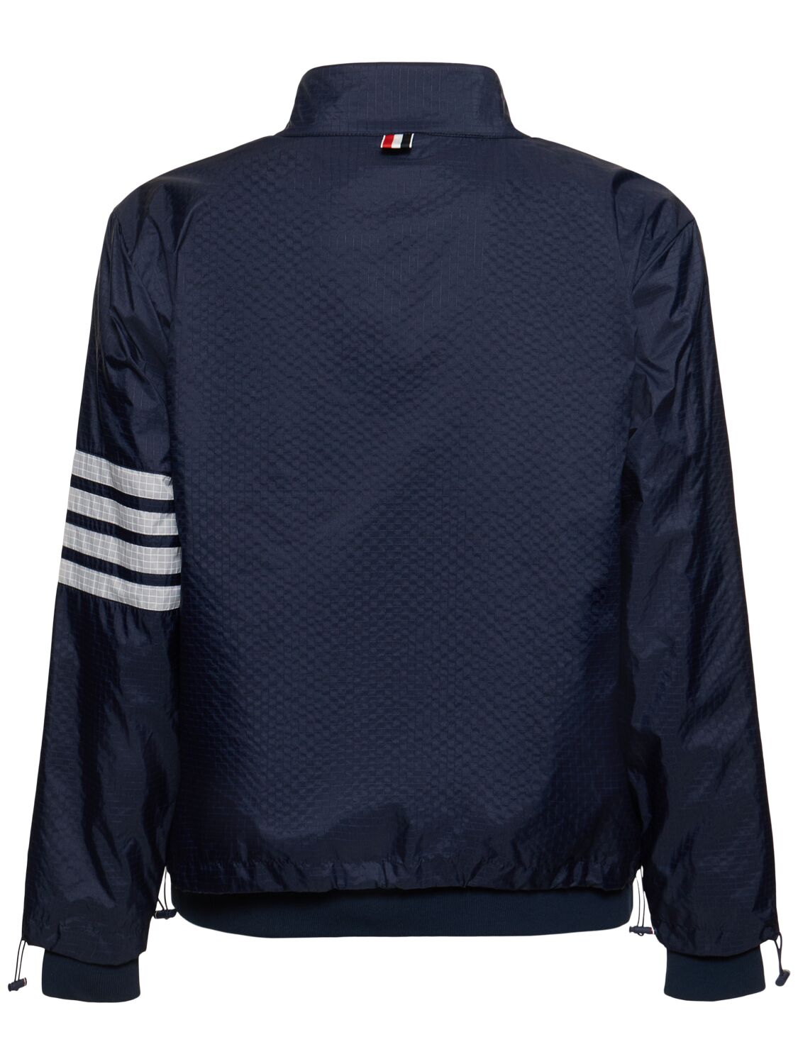 Shop Thom Browne Nylon Ripstop Jacket W/bars In 네이비