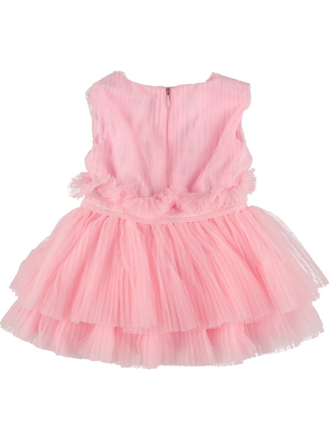 Shop Karl Lagerfeld Tulle & Mesh Sleeveless Mini Dress In Pink