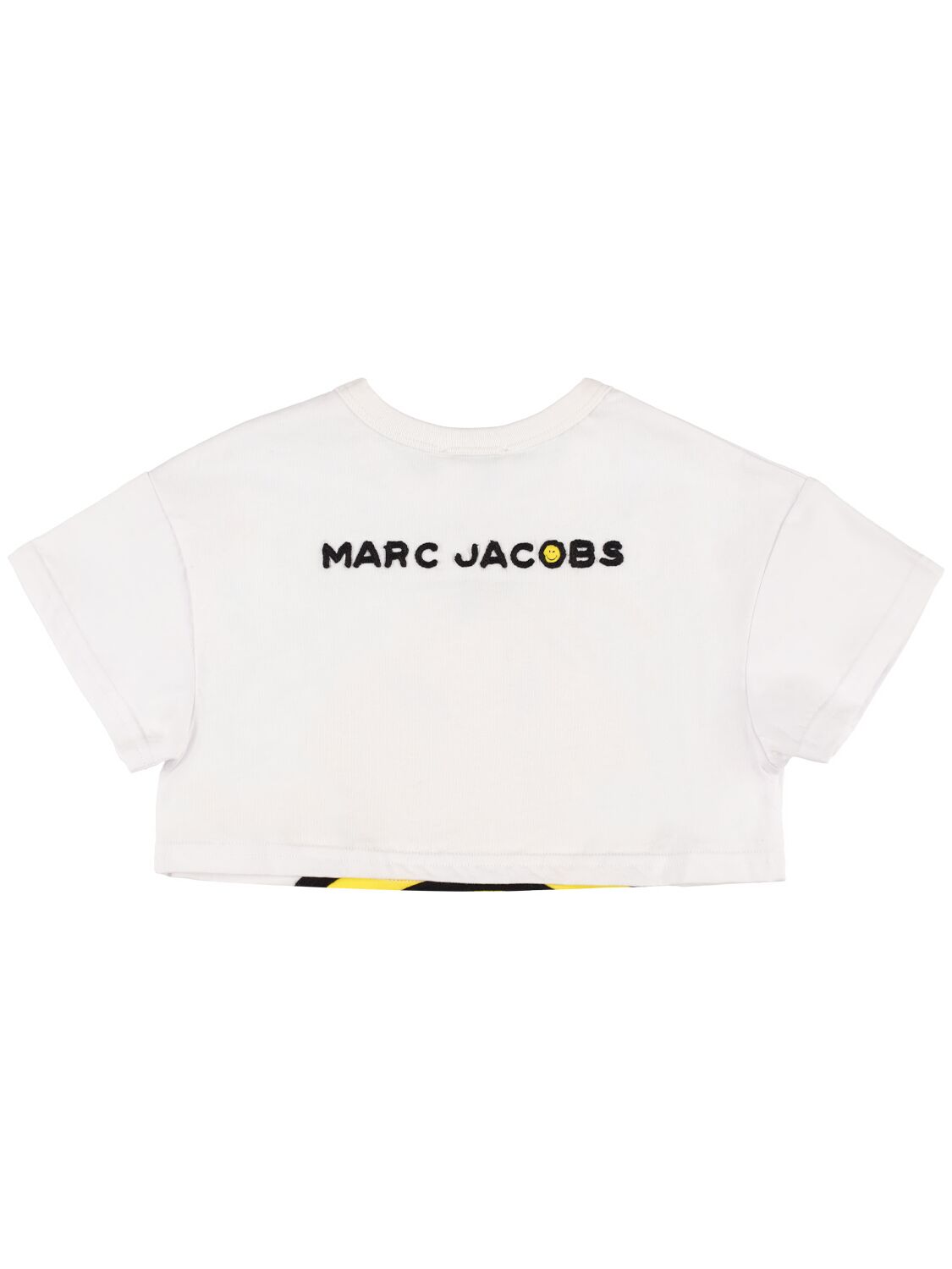 Shop Marc Jacobs Cotton Jersey Cropped T-shirt In White