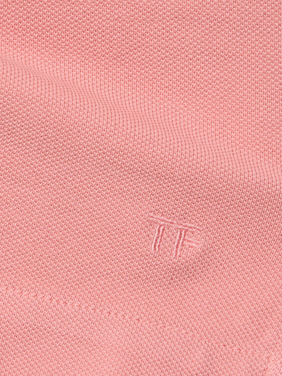 Shop Tom Ford Tennis Cotton Piqué Polo In Pink