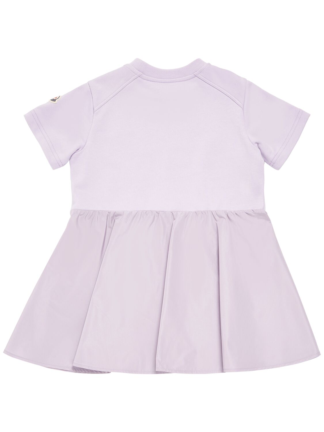 Shop Moncler Cotton Fleece Dress In Lilac