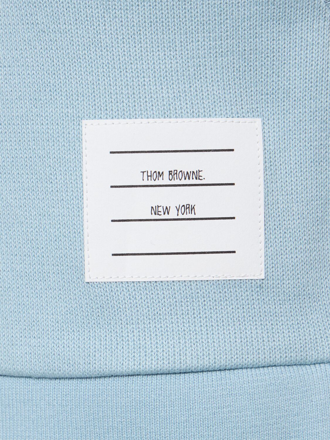 Shop Thom Browne Cotton Knit Vest In Light Blue