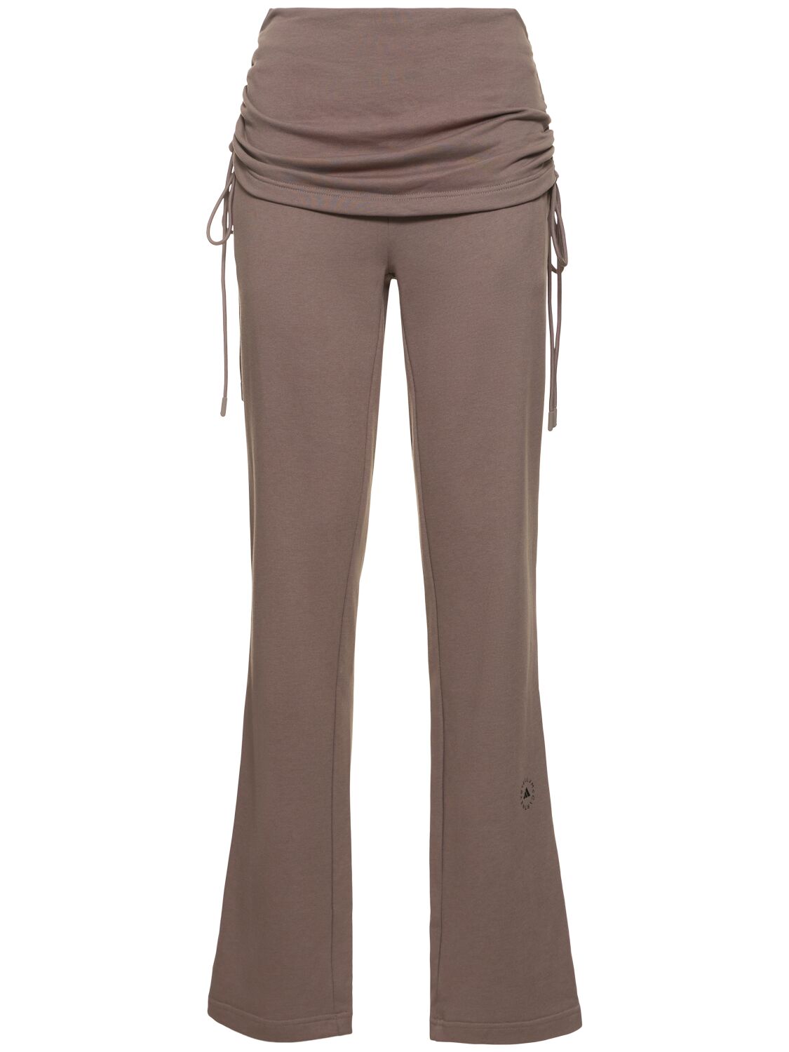 Adidas By Stella Mccartney Roll Top Pants In Brown,pink