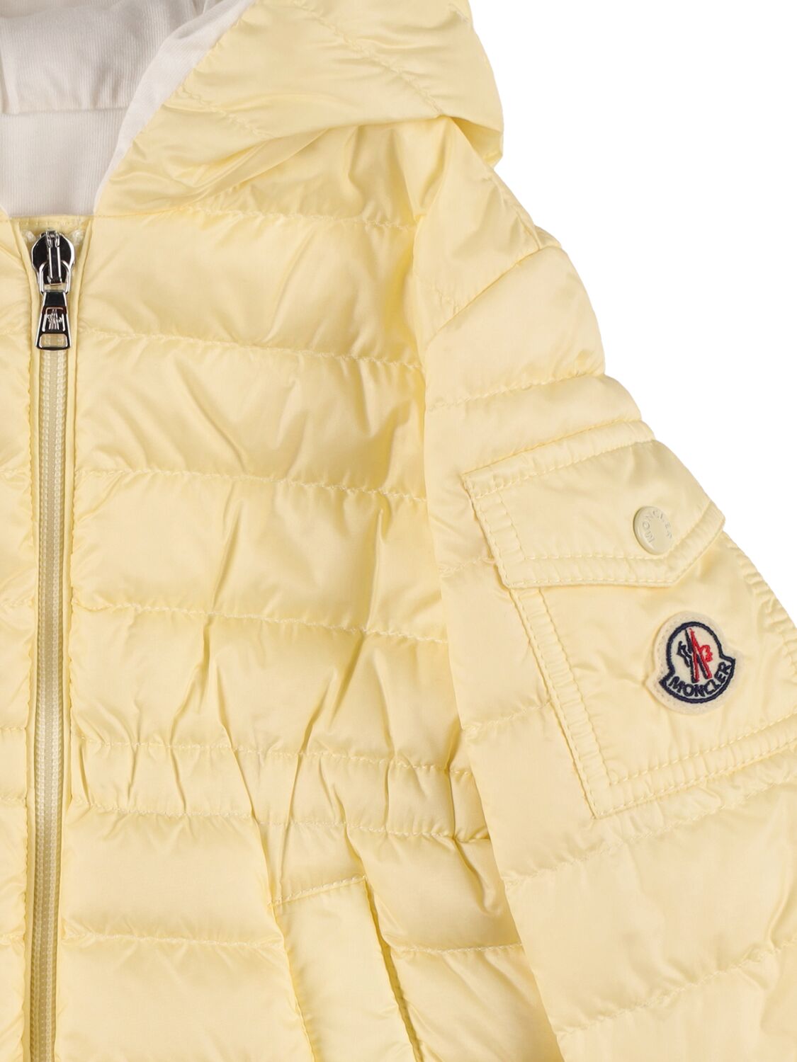 Shop Moncler Dalles Nylon Down Jacket In Yellow