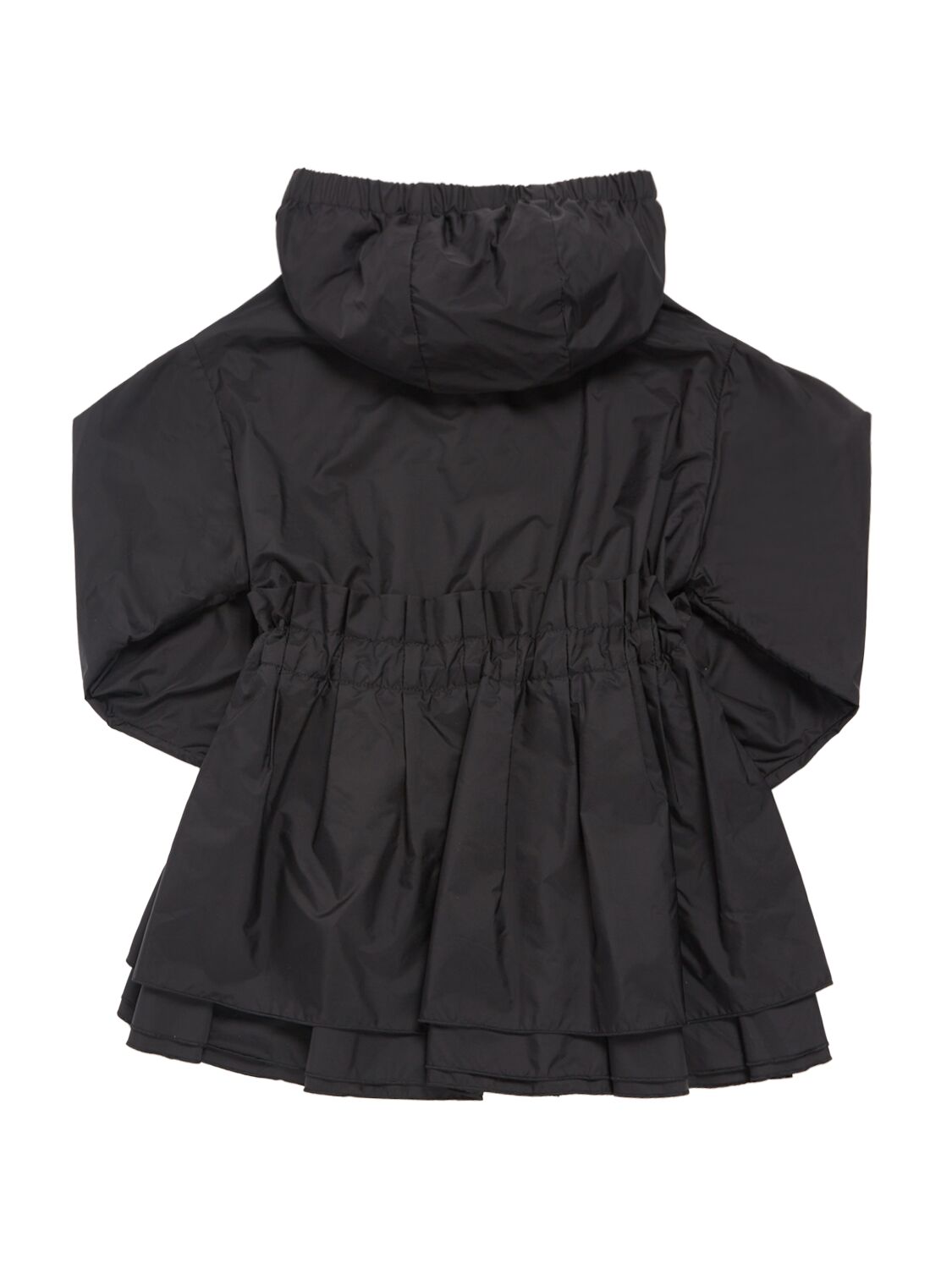 Shop Moncler Wete Nylon Rainwear Short Parka In Black