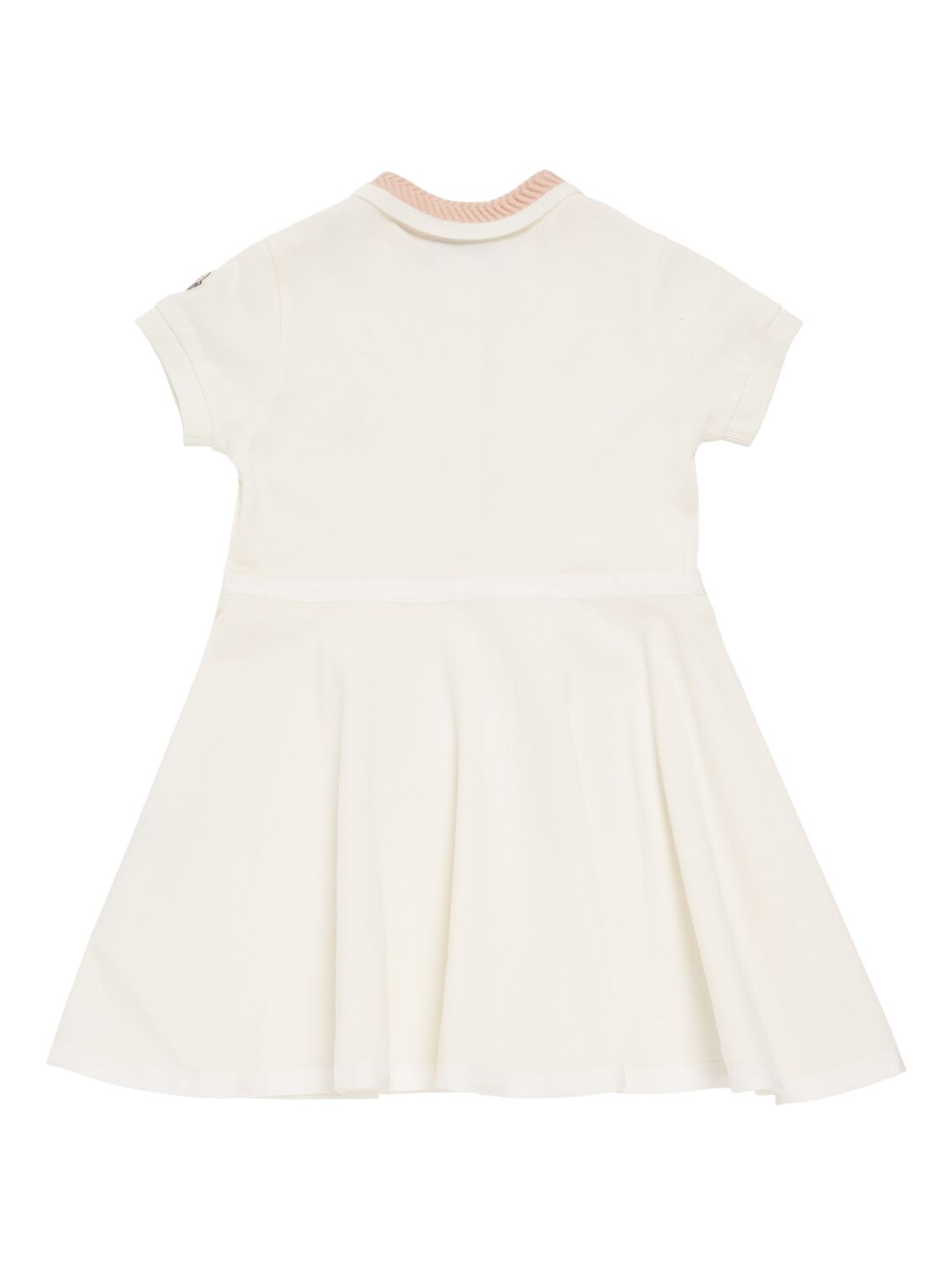 Shop Moncler Cotton Piquet Dress In White