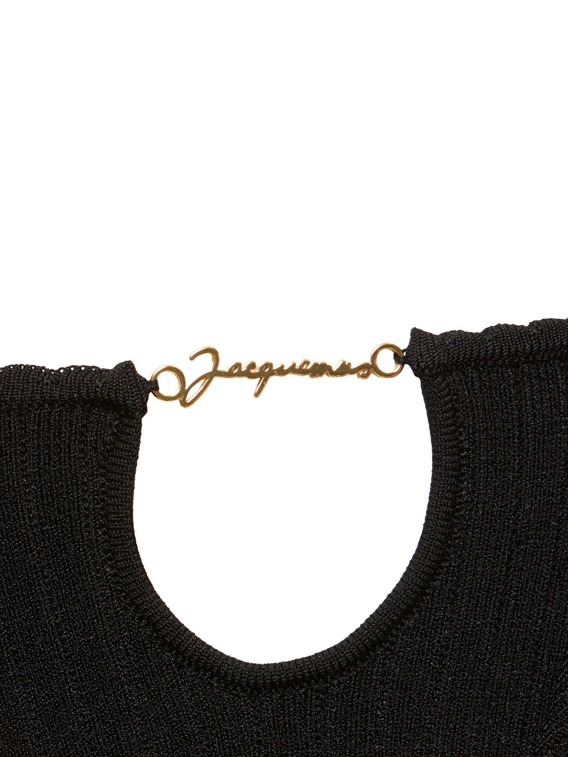 Shop Jacquemus La Mini Robe Sierra Knit Mini Dress In Black
