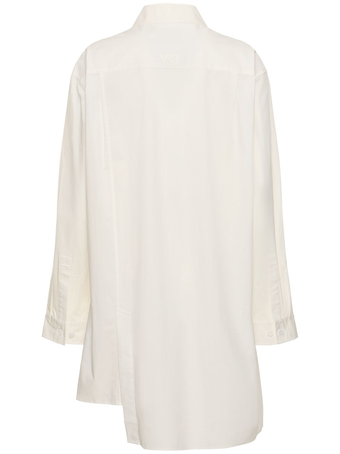 Shop Y-3 Cotton Blend Shirt In Beige,white
