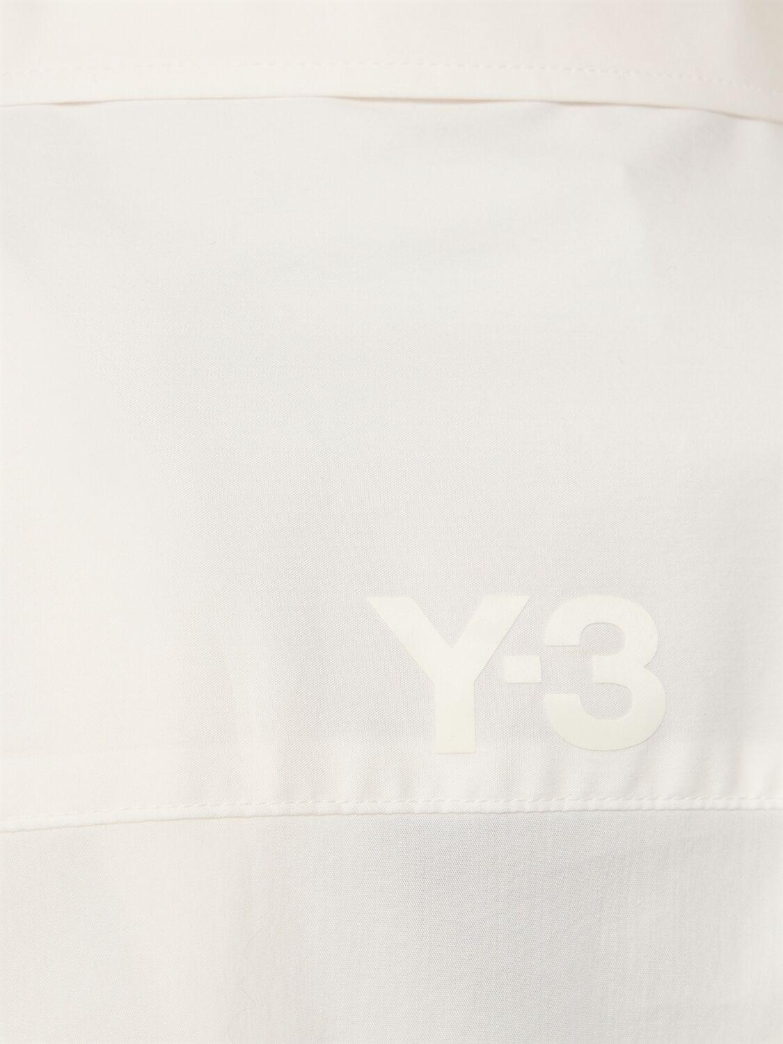 Shop Y-3 Cotton Blend Shirt In Beige,white