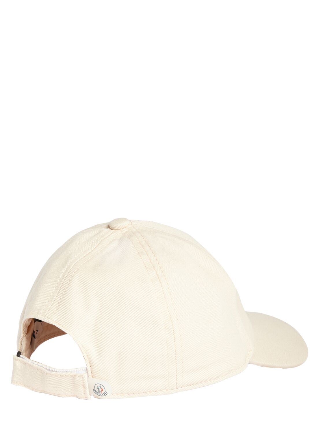 Shop Moncler Logo Detail Cotton Baseball Cap In White