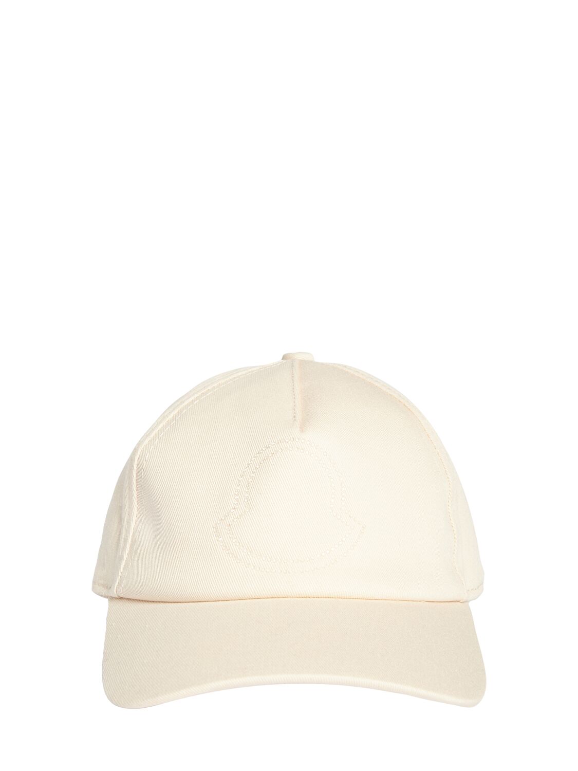 Moncler Babies' Logo Detail Cotton Baseball Cap In White