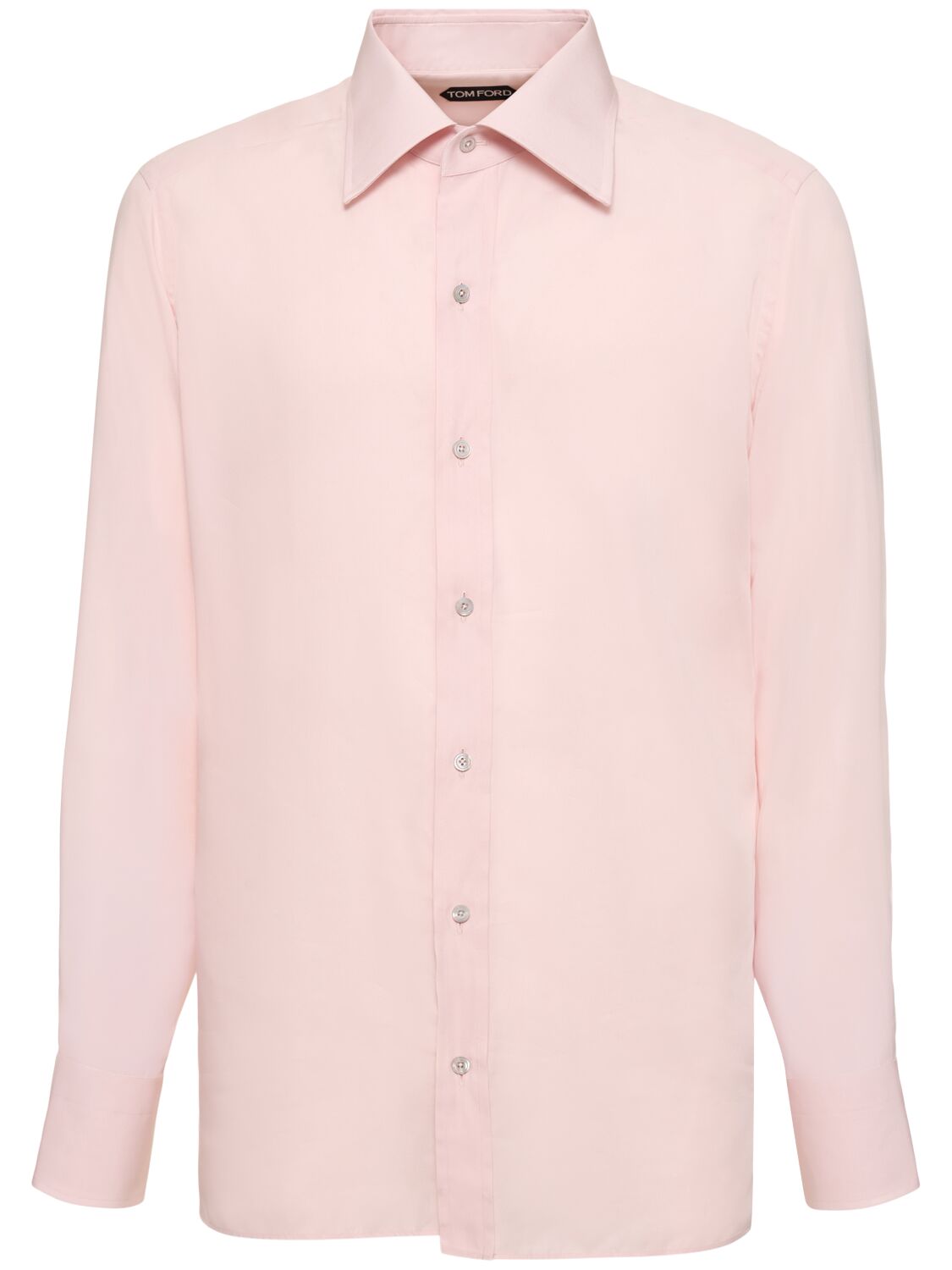 Tom Ford Slim Barrel Cuff Fluid Poplin Shirt In Light Pink