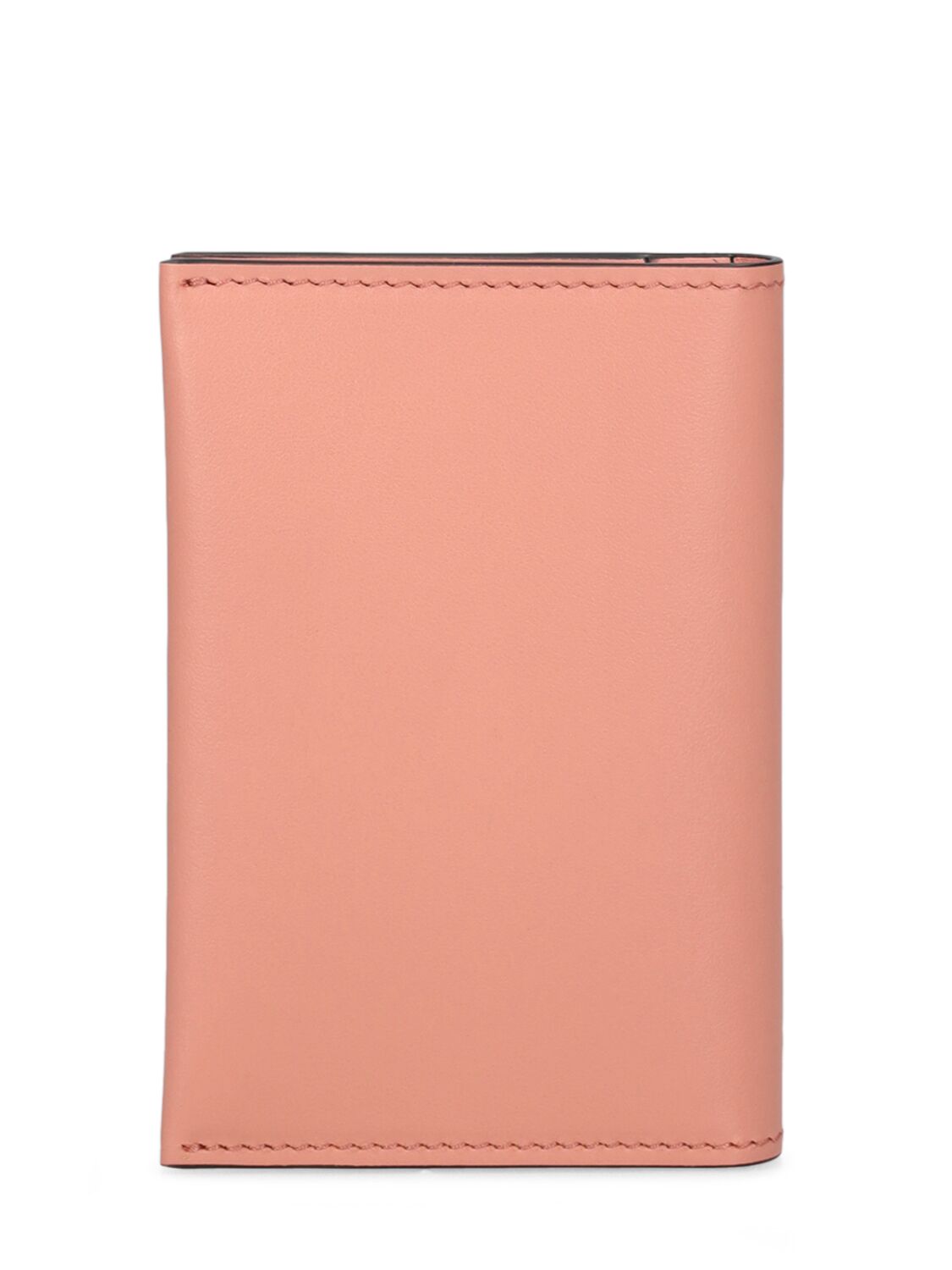 Shop Acne Studios Leather Card Holder In Salmon Pink