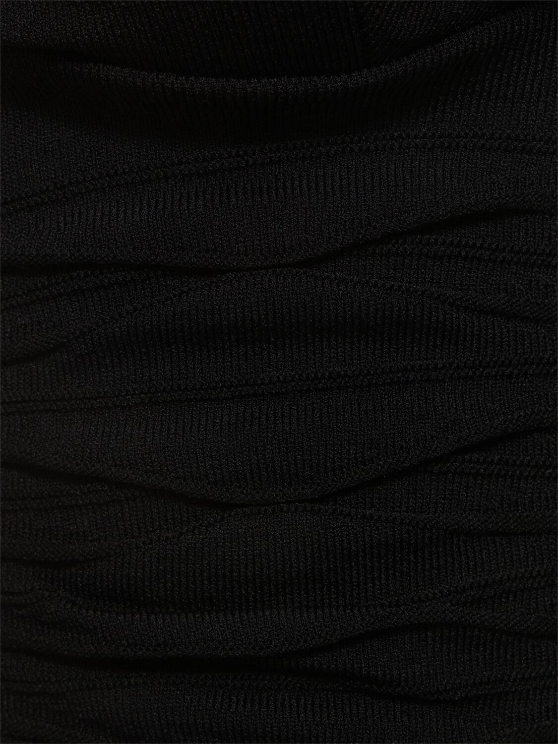 Shop Andreädamo X Ray Knit Viscose Crop Top In Black