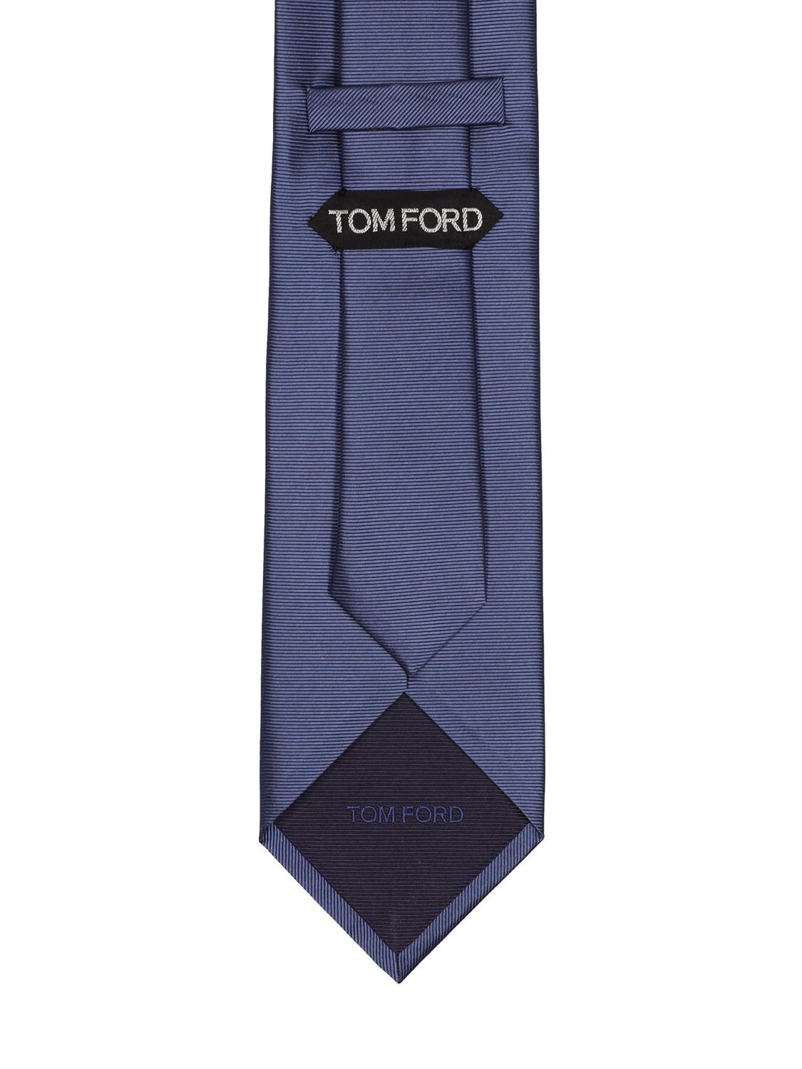 Shop Tom Ford 8cm Solid Silk Twill Tie In Deep Dive