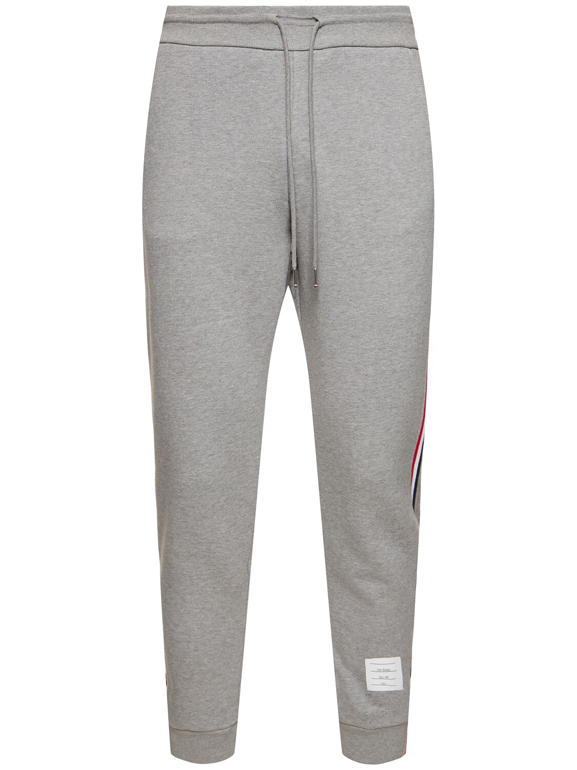 Thom Browne 4-bar Cotton Sweatpants In Lt Grey