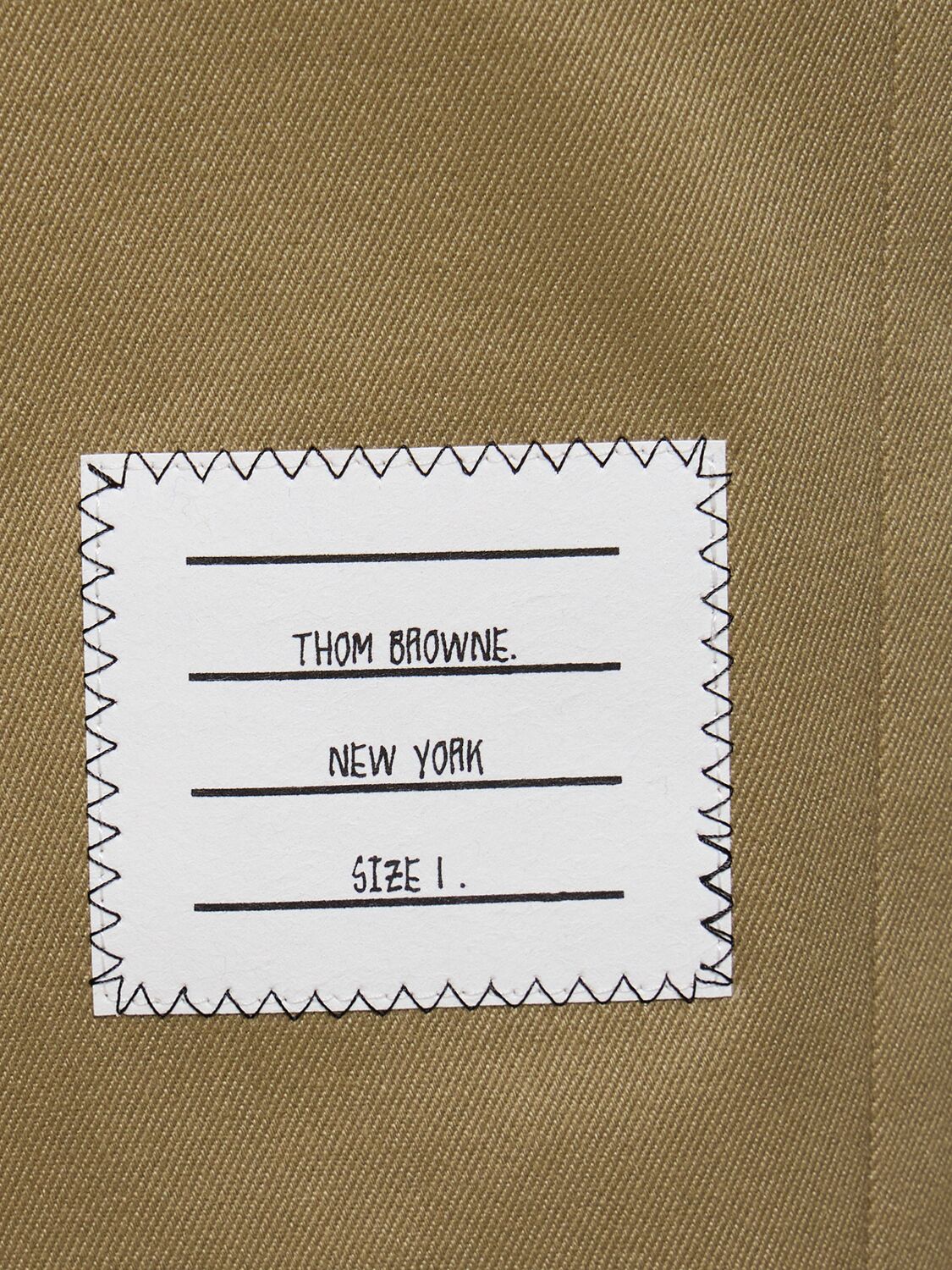 Shop Thom Browne Logo Cotton Straight Pants In Camel