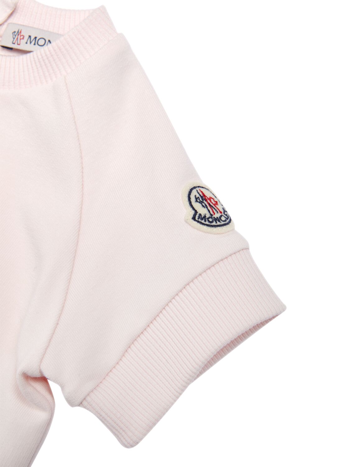 Shop Moncler Stretch Cotton Blend T-shirt & Shorts In Pink