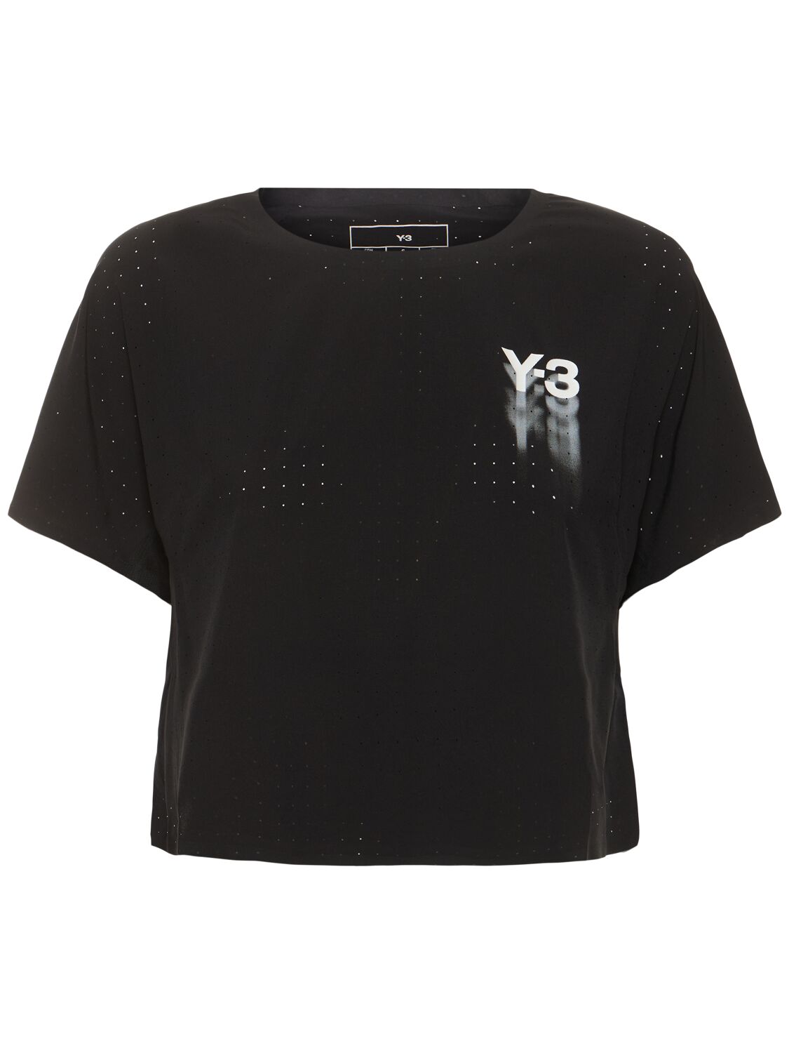 Y-3 Run Cropped T-shirt In Black