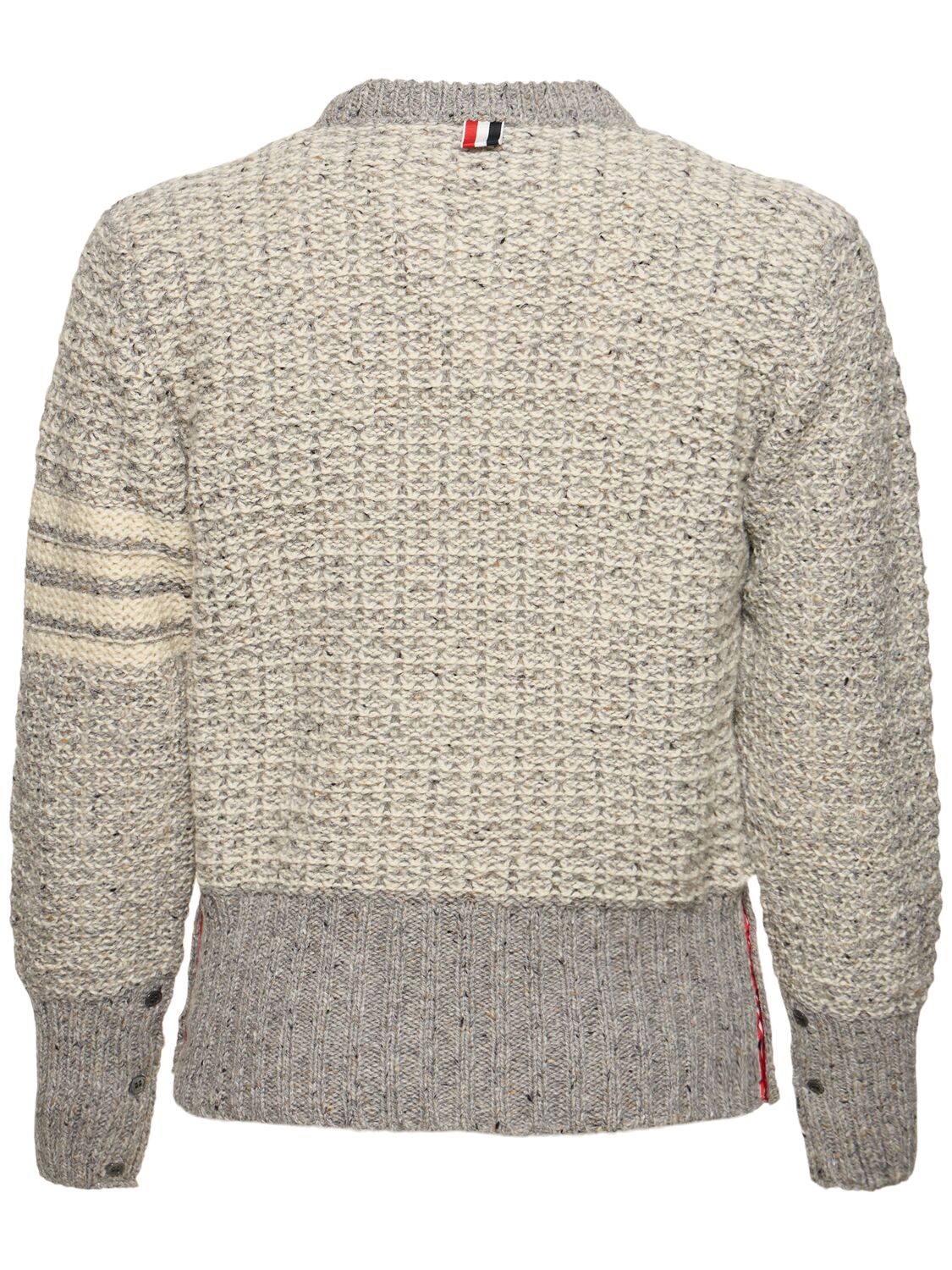 Shop Thom Browne Wool Classic Crewneck Sweater In Lt Grey