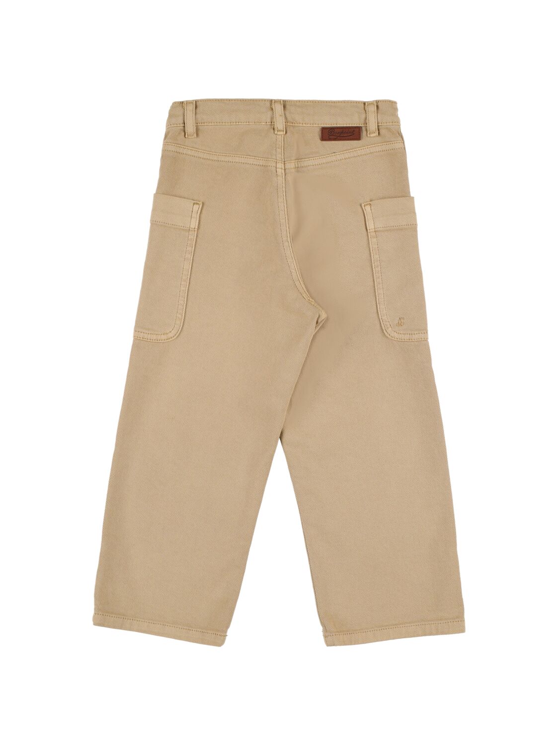 Shop Bonpoint Stretch Cotton Denim Jeans In Brown