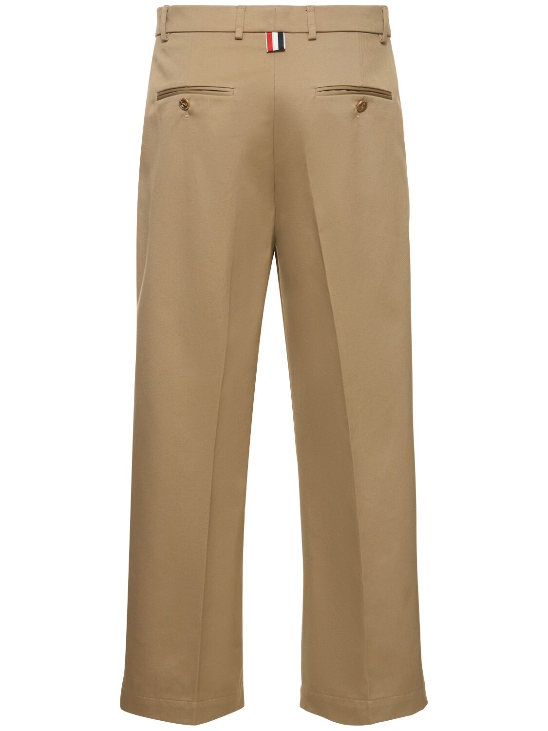 Shop Thom Browne Cotton Tweed Straight Pants In Camel