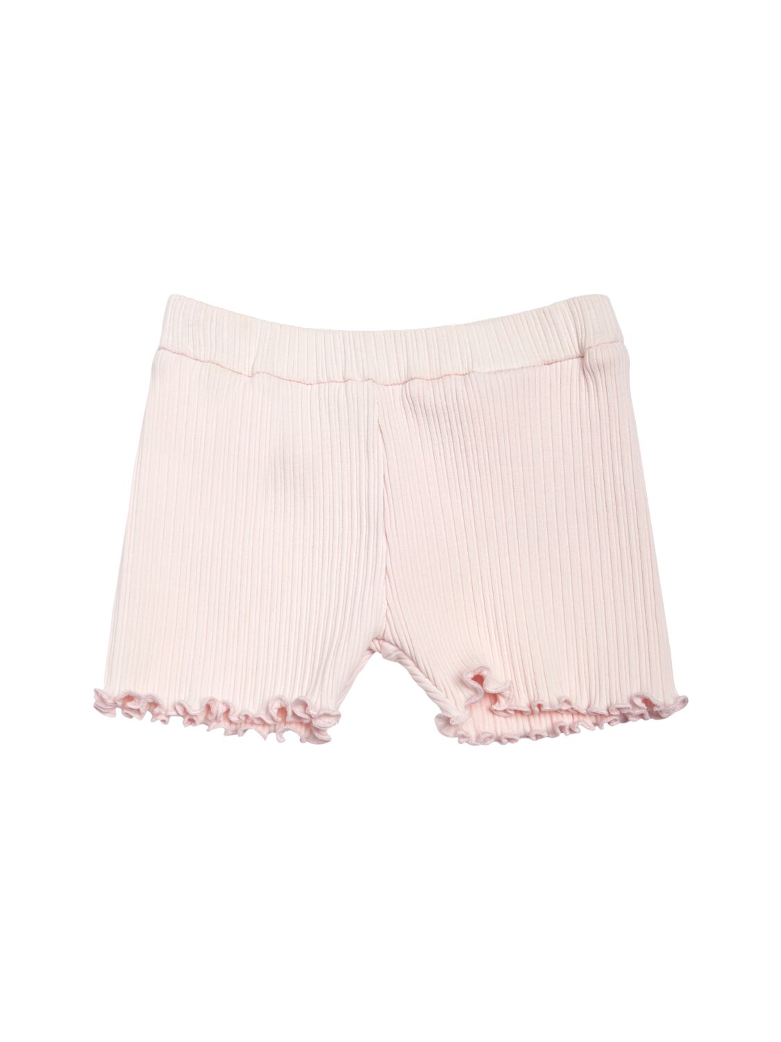 Shop Moncler Stretch Cotton Shorts In Soft Pink