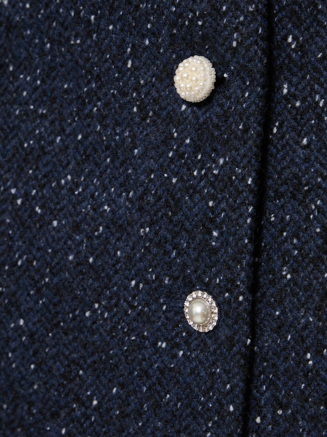 Designers Remix Amalia Wool Blend Mini Skirt In Blue
