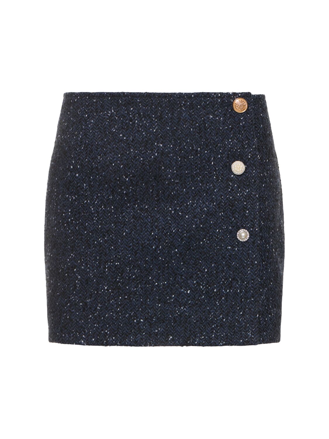Designers Remix Amalia Wool Blend Mini Skirt In Gray